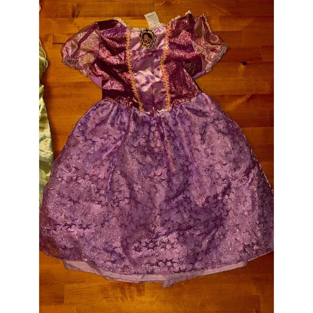 Girls Disney Brand Tiana and Rapunzel Costumes Sizes 4-6